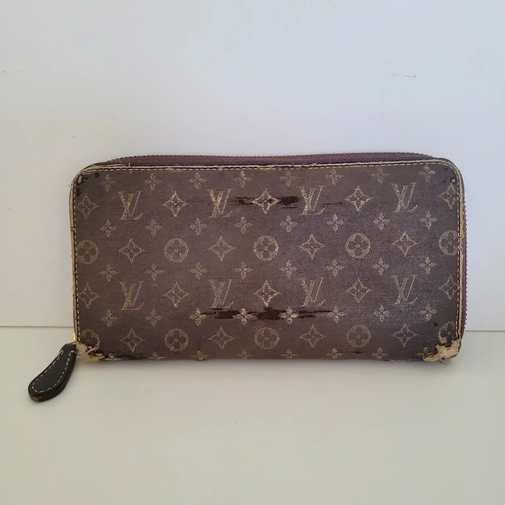 Vintage Louis Vuitton Monogram Canvas Zippy Wallet Brown Gold‎ Made in Spain